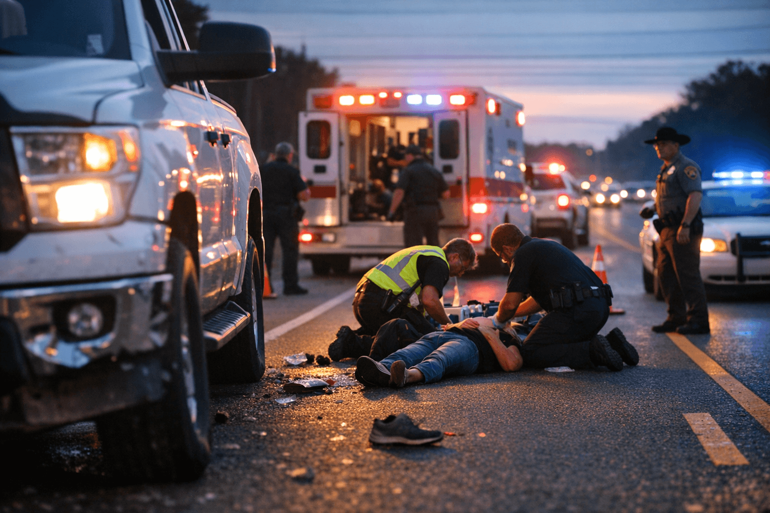 Autauga County woman hospitalized after being struck by truck on Highway 14