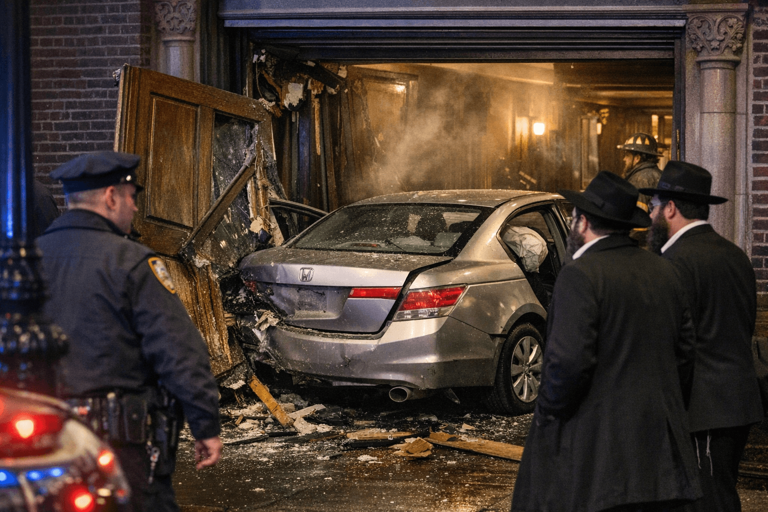 Man drives into Chabad headquarters, rips door off hinges; federal complaint unsealed