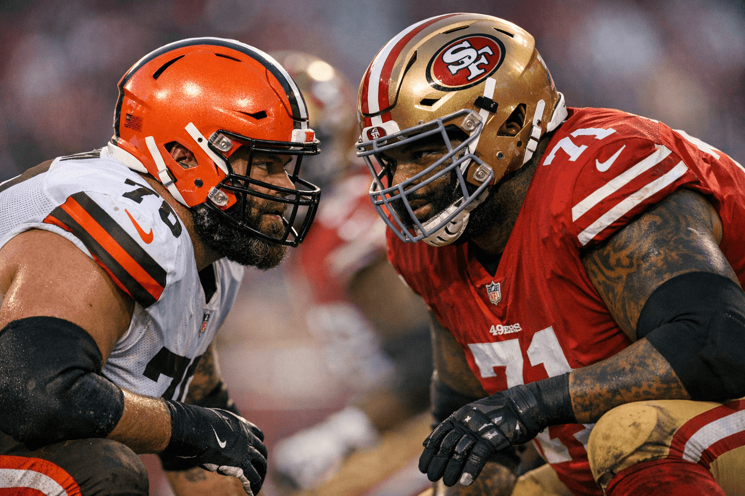 ESPN Projects 49ers Could Sign Joel Bitonio to Pair With Trent Williams