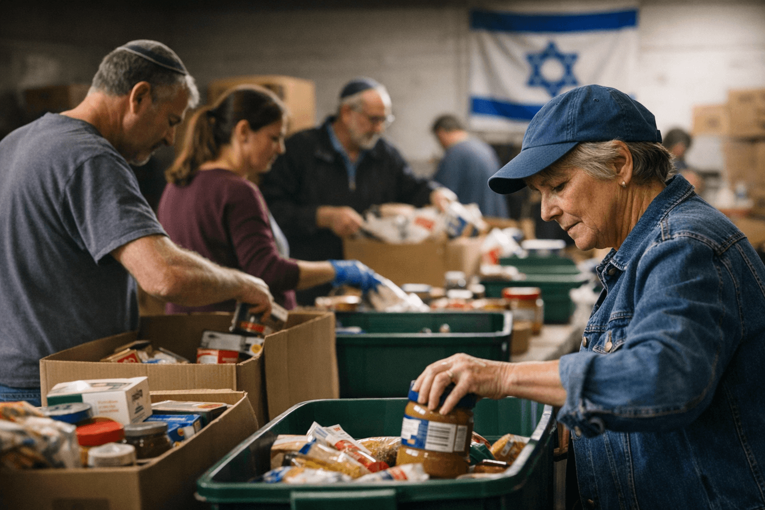 A Simple Gesture Volunteer Sorting Shift Listed on Greensboro Jewish Federation Calendar