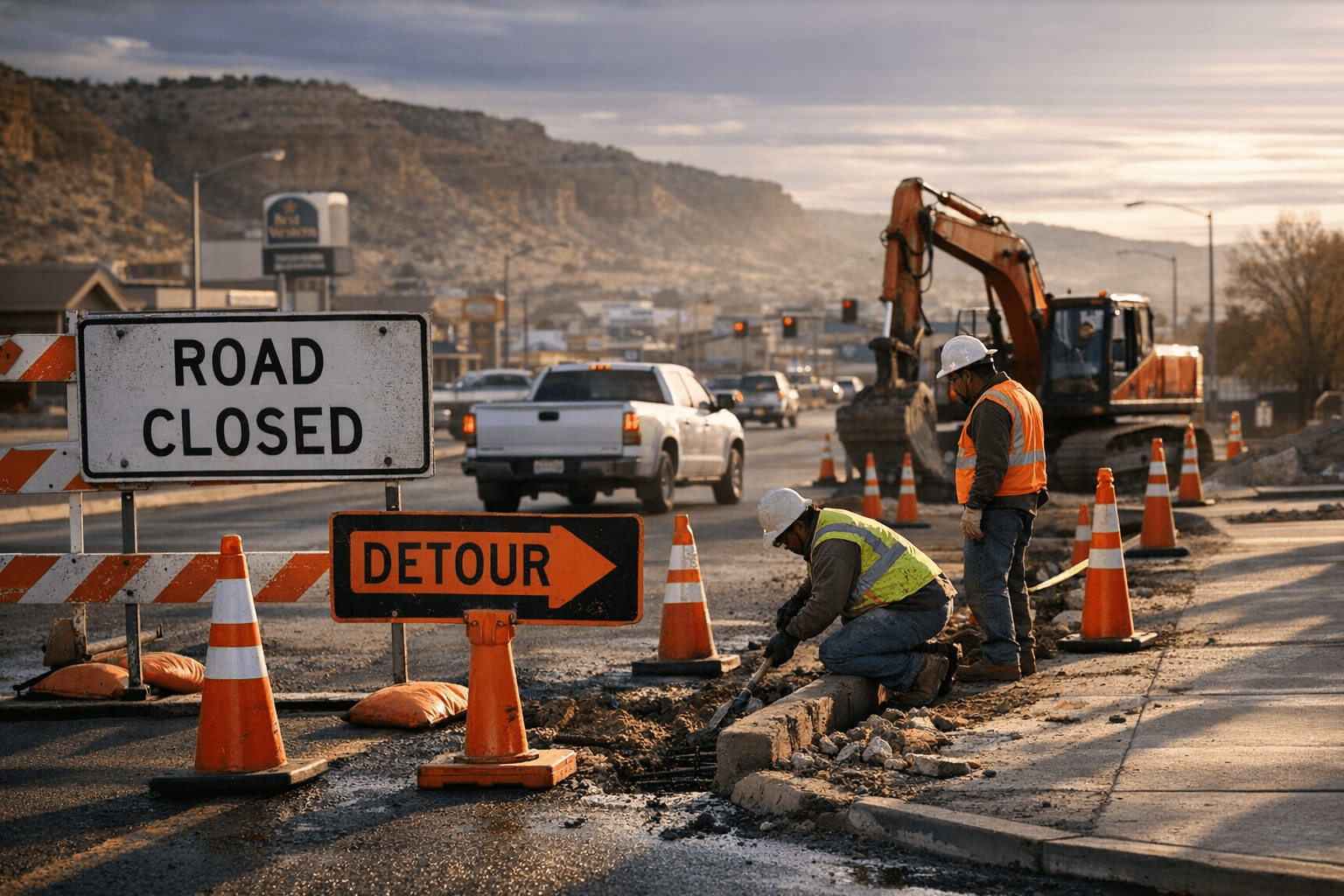Gallup Announces March 2 to 6 Detour for Curb and Sidewalk Repairs