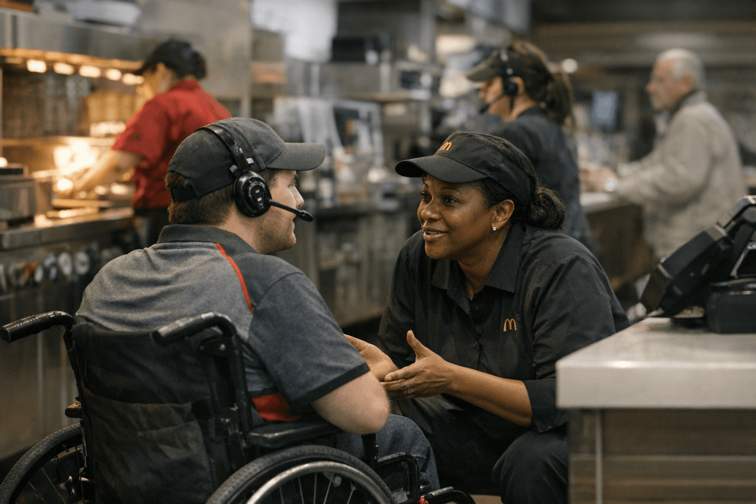 McDonald’s Accessibility page explains requesting accommodations and impact on hiring and retention