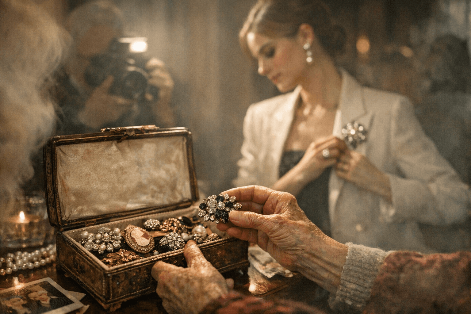 Grandma's Jewellery Box Inspires Brooch Comeback Across 2026 Fashion