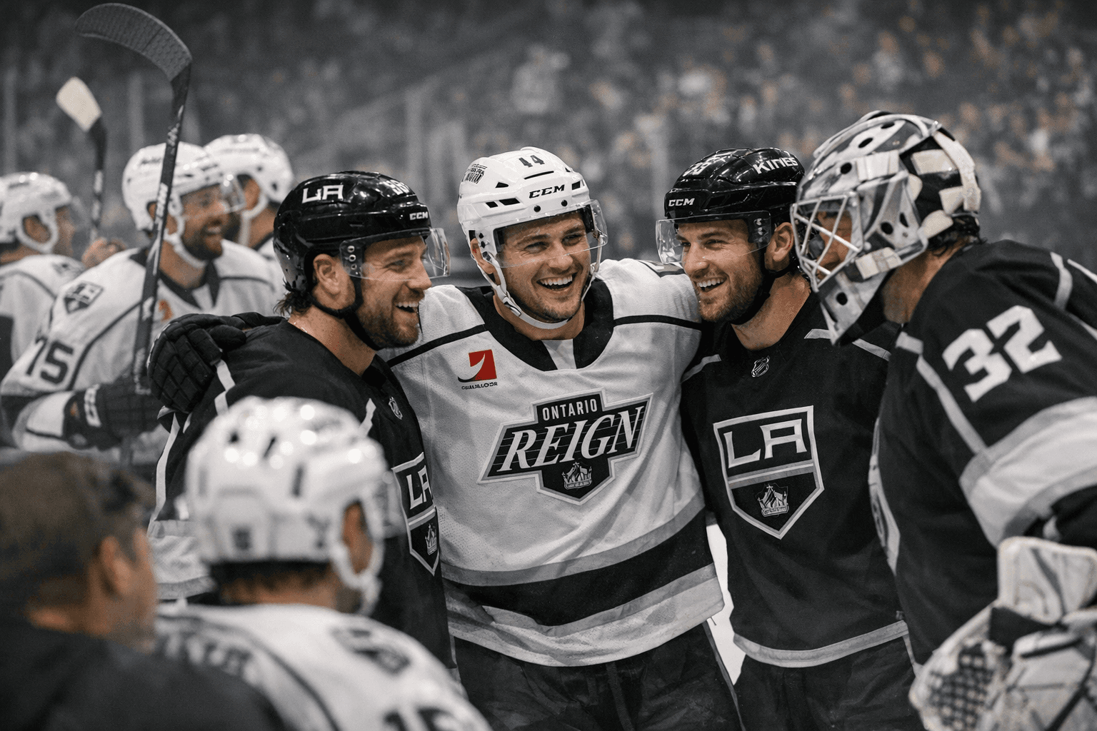 Ontario Reign Celebrates Big Night with Multiple LA Kings AHL Graduates