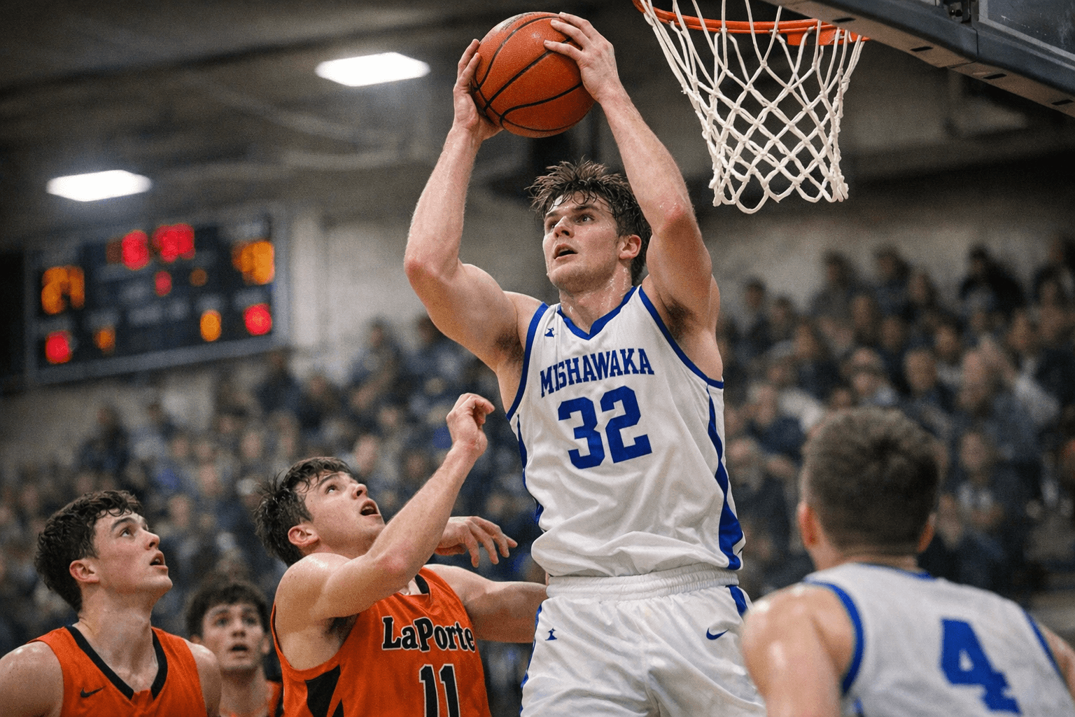 Horvath's 31 and 17 Powers Mishawaka Marian Knights Past La Porte 76-55