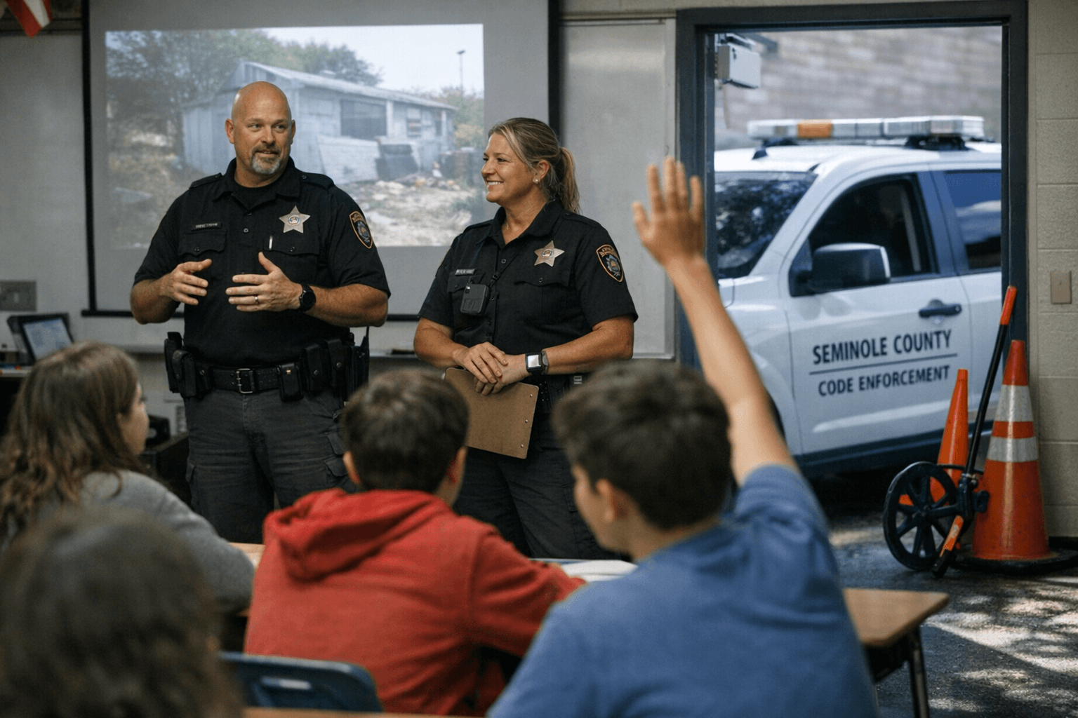 Seminole County Code Enforcement Explains Roles, Safety, Careers to Students