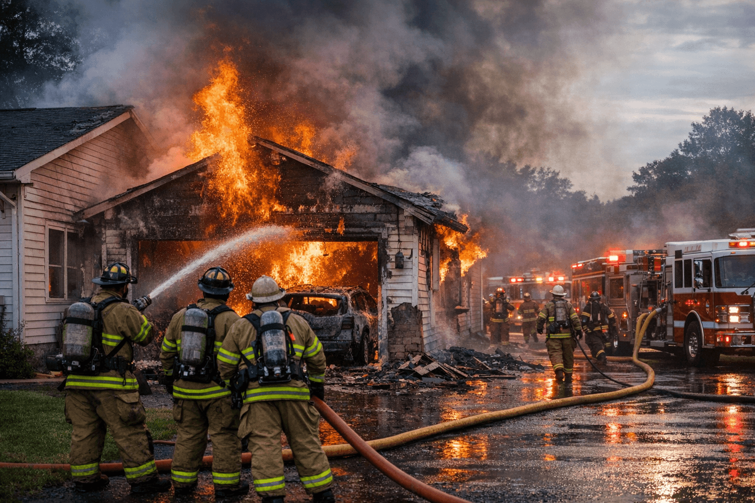 Garage Fire in Kelly Township Draws Multi-Company Response, No Injuries