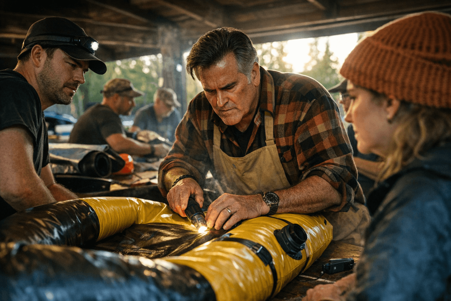 Bruce Campbell Leads Five-Session DIY Pack Raft Workshop at Pioneer Park