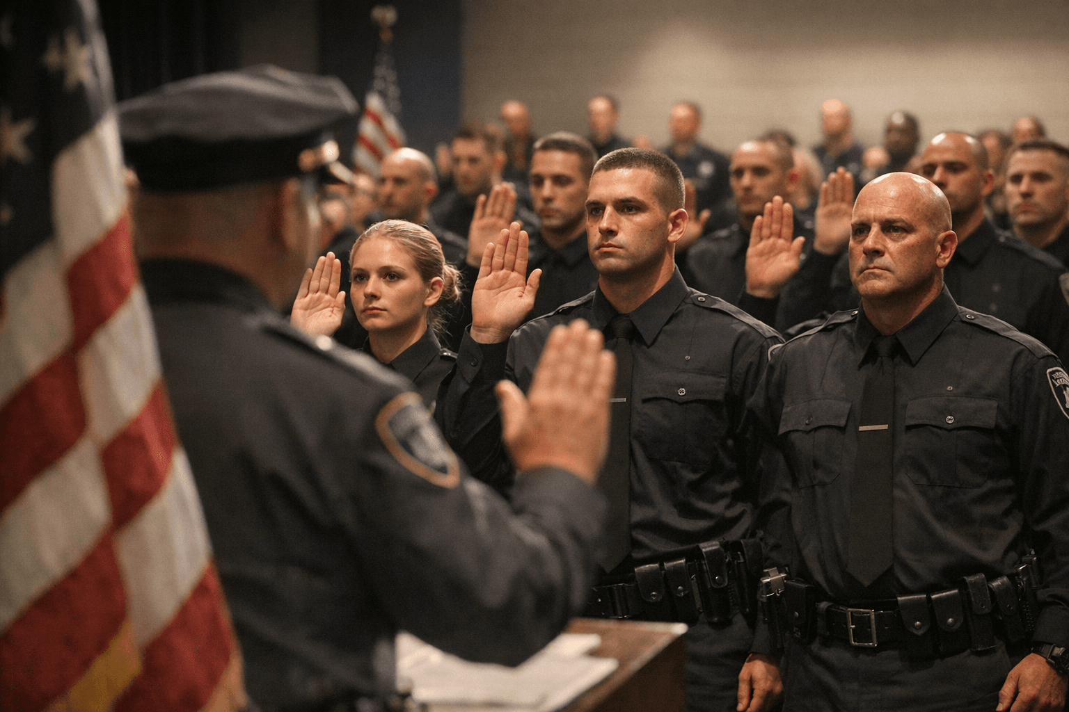 35 New Suffolk County Correction Officers Sworn In at Yaphank, Begin Training