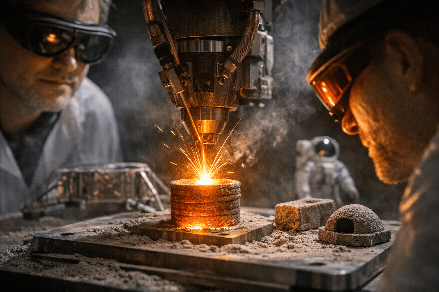 Ohio State laser 3D-prints lunar regolith simulant into heat-resistant structures