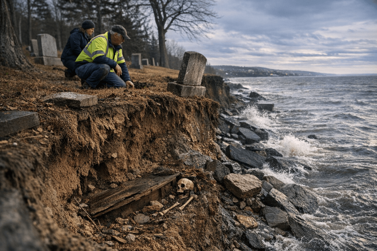 St. Louis County Seeks State Grants to Stabilize Eroding Scandia Cemetery Shoreline