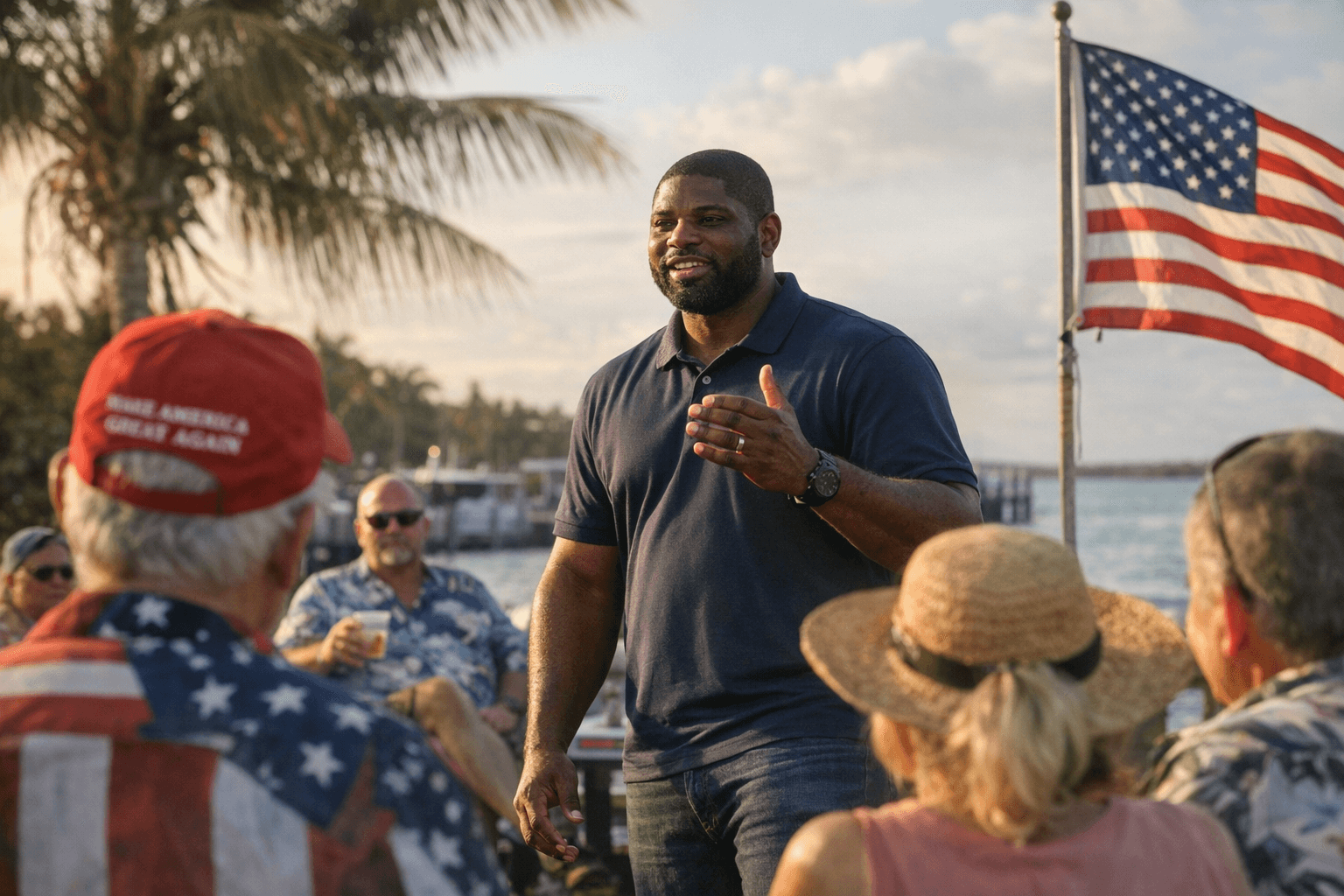 Byron Donalds, Running for Governor, Courts Monroe County Republicans in Keys