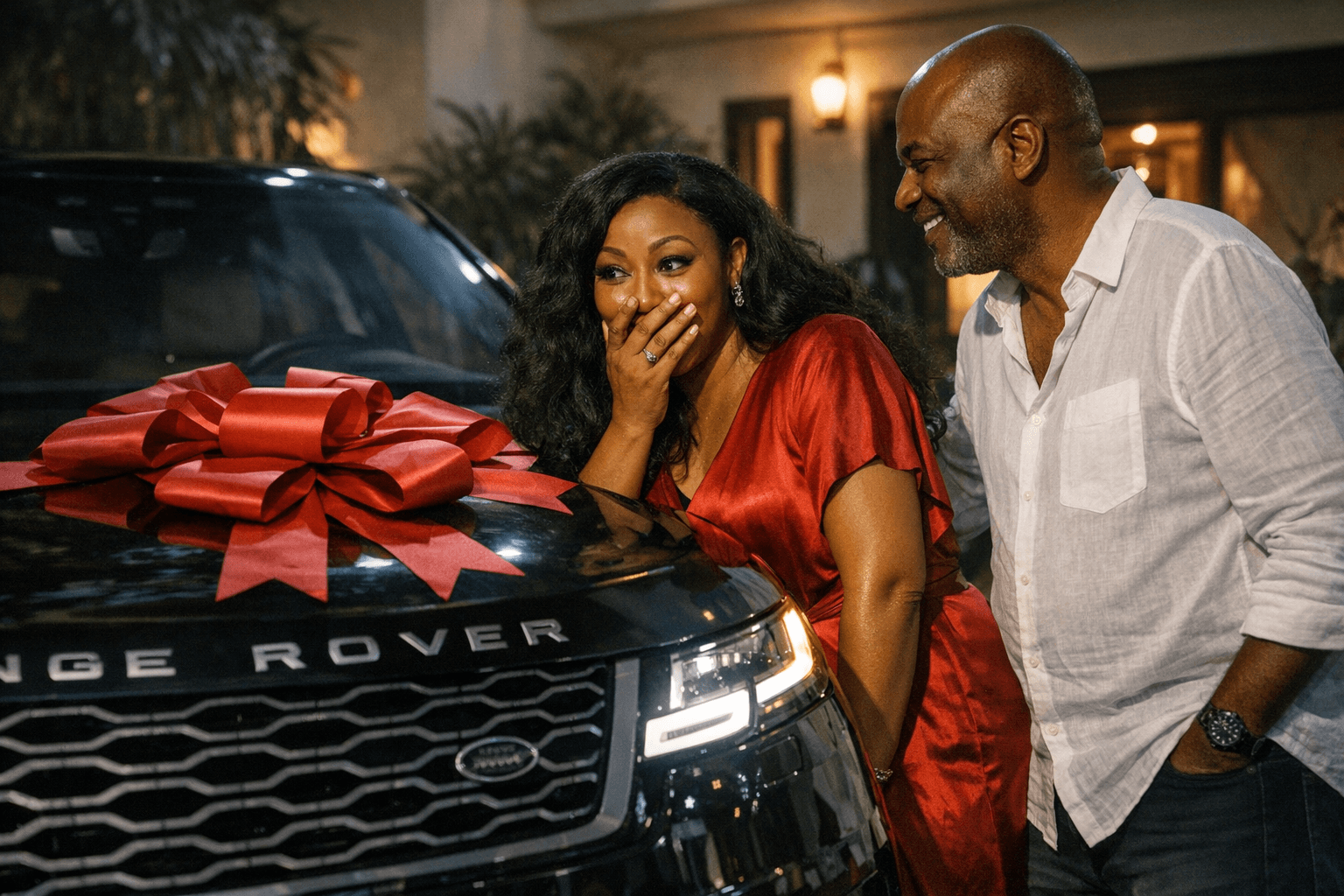 Rita Dominic Receives Range Rover as Valentine's Gift from Husband Fidelis Anosike
