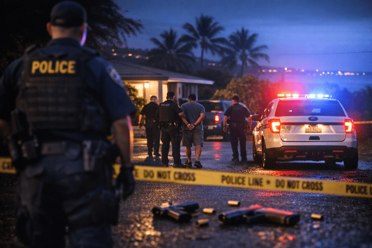 Three arrested after gunshots near Kailua-Kona residence; police say no active threat