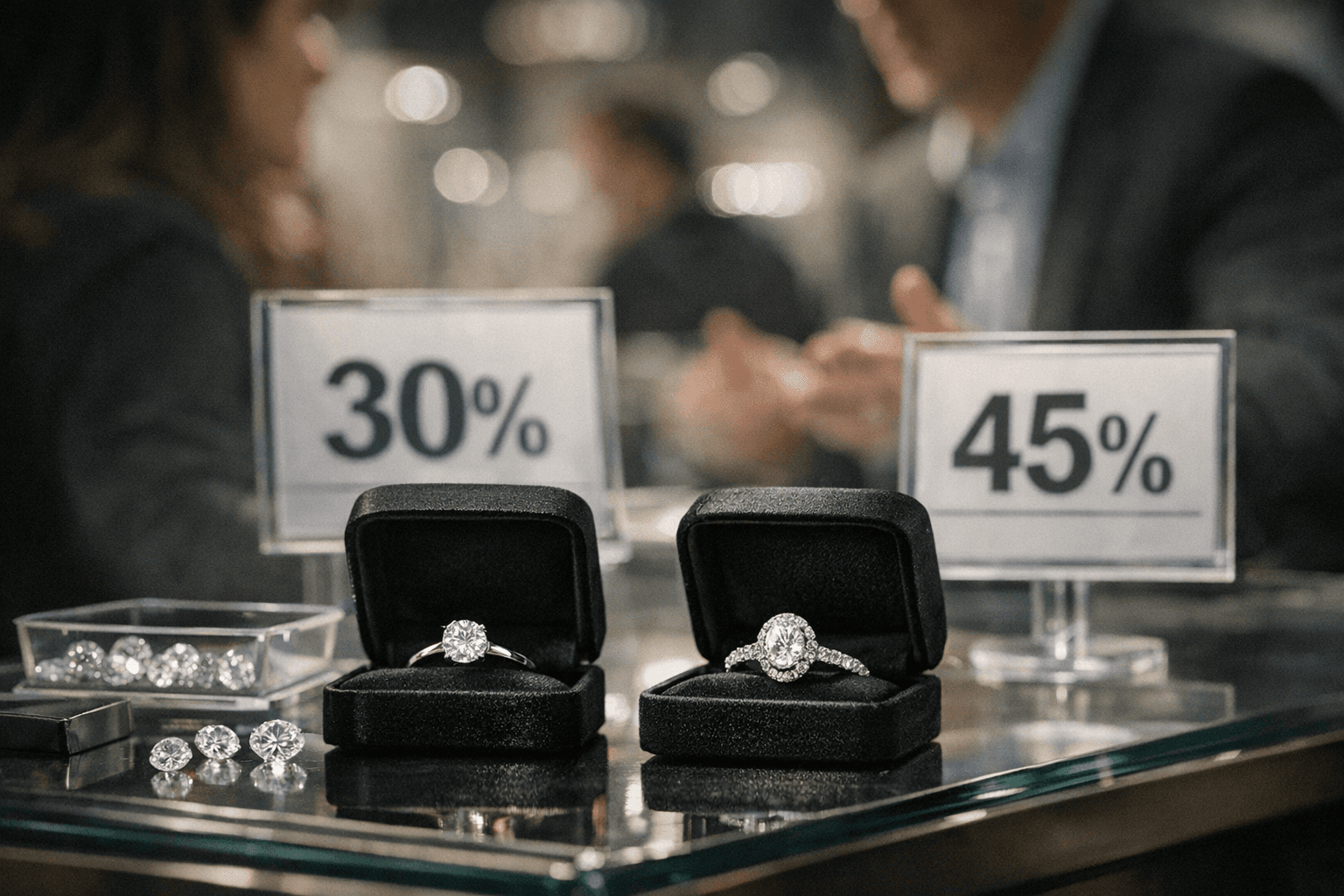 Ritani Diamond Dash promotion lists both 30% and 45% lab-grown discounts