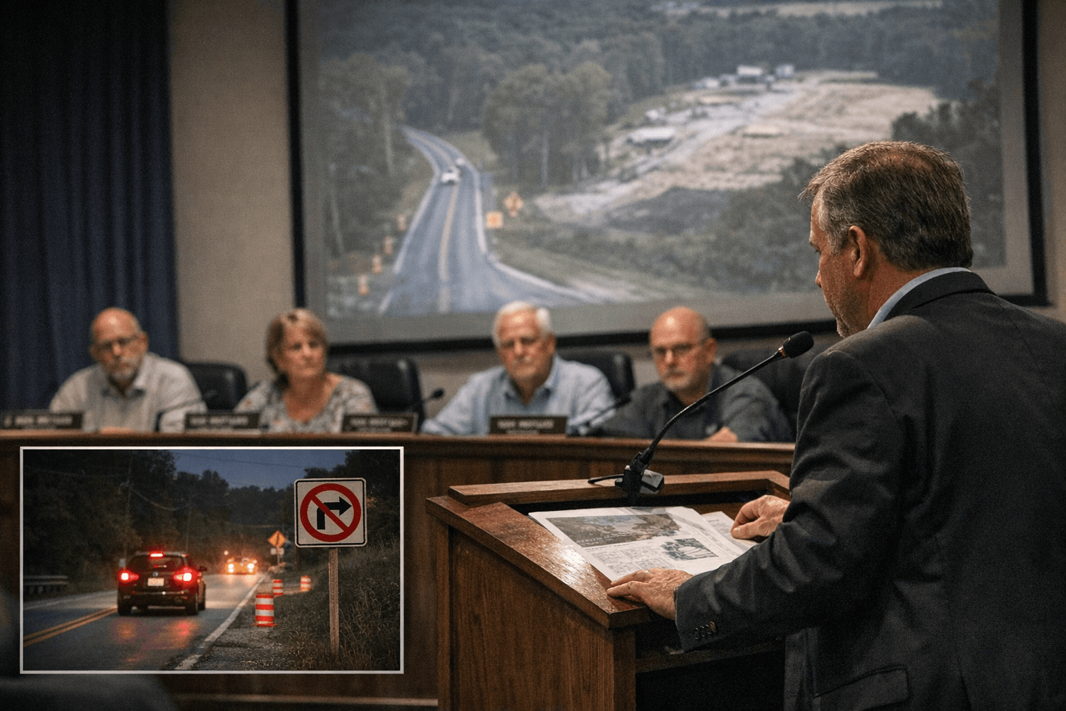 Developer Seeks Turn Lane Waiver for Rose Retreat; Commission Recommends Denial