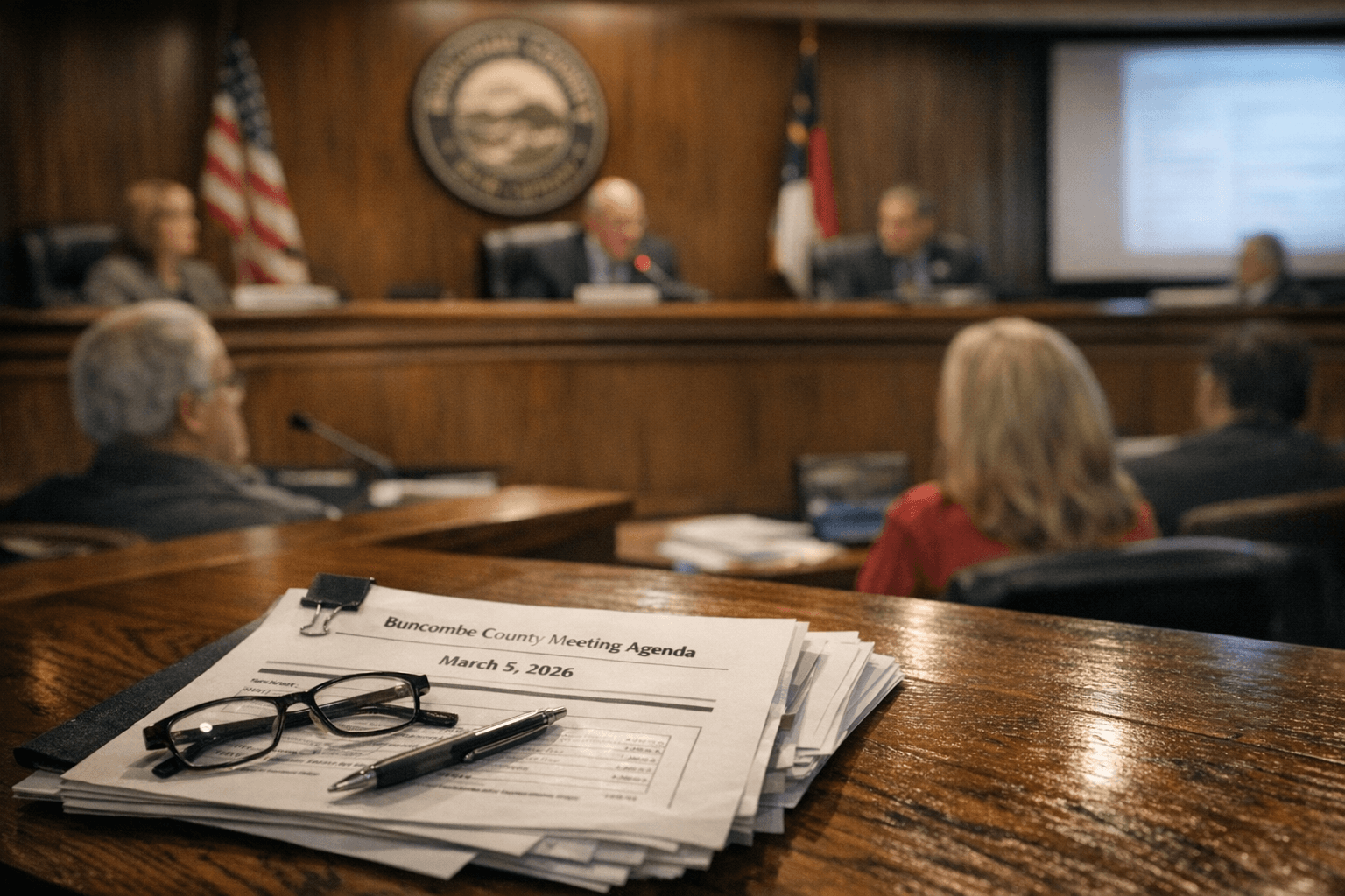 Buncombe County posts March 5 commissioners agenda; meeting rescheduled, materials to follow