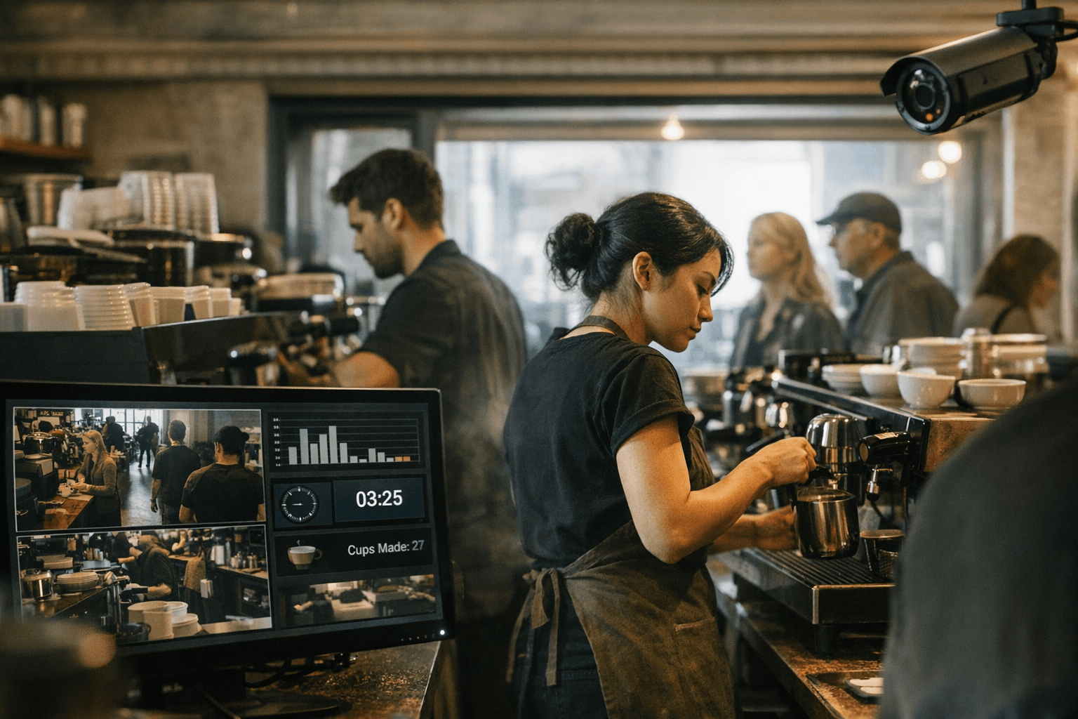 Coffee Shops Use AI to Monitor Barista Performance and Customer Wait Times
