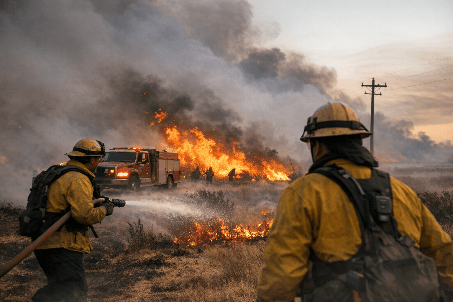 Crews Battle New Wildfire Northwest of Guymon as High Winds Return