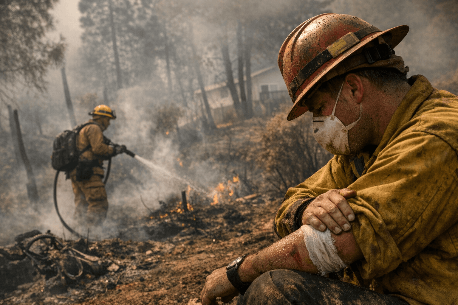 Weaverville wildfire off Elkwood Avenue contained after burning one acre, injuring one