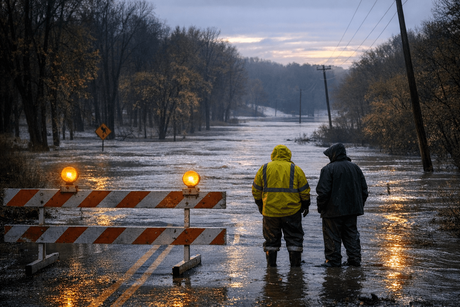 Rising Patoka River, creeks force closures of multiple Dubois County roads