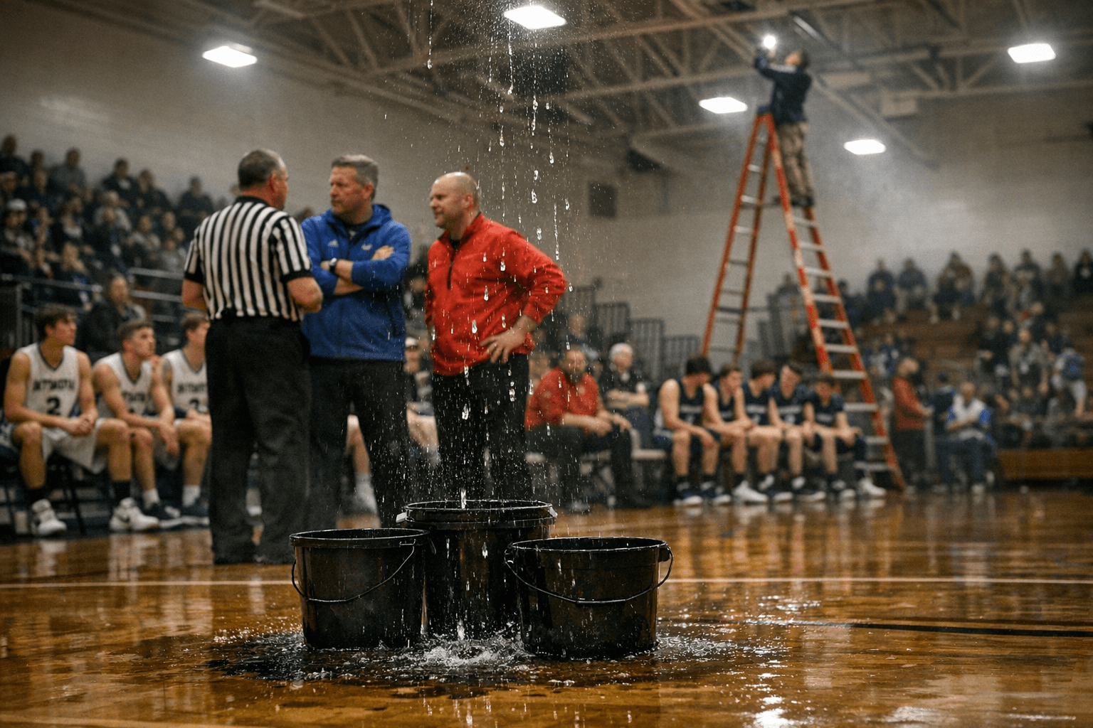 Leaky Roof Suspends International School vs Anderson Prep Game at Indiana Deaf