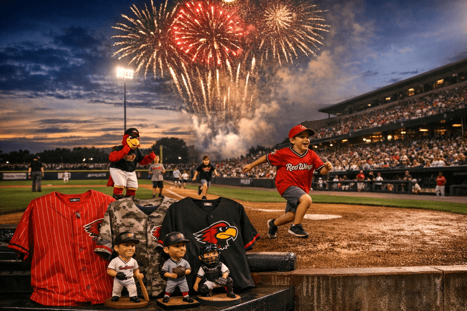 Red Wings Unveil 2026 Promos: 21 Fireworks, 13 Kids Runs, Six Jerseys