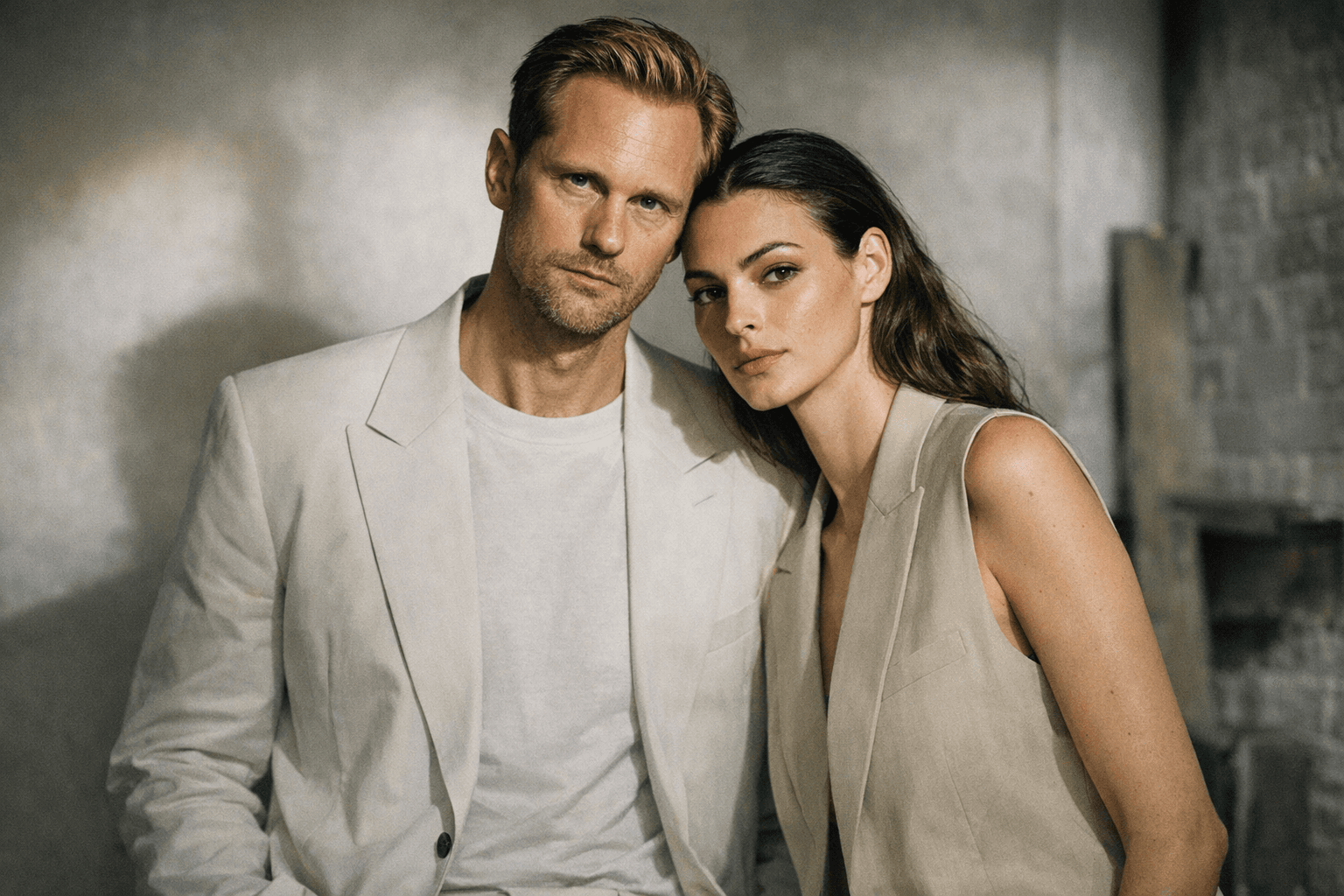 Alexander Skarsgård and Vittoria Ceretti front COS Spring/Summer 2026 capsule neutrals campaign