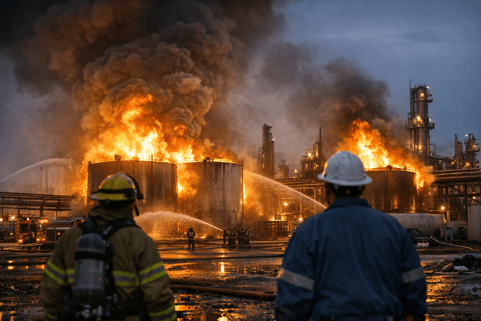 Multiple Tanks Burned at East Harris County Industrial Plant, No Injuries
