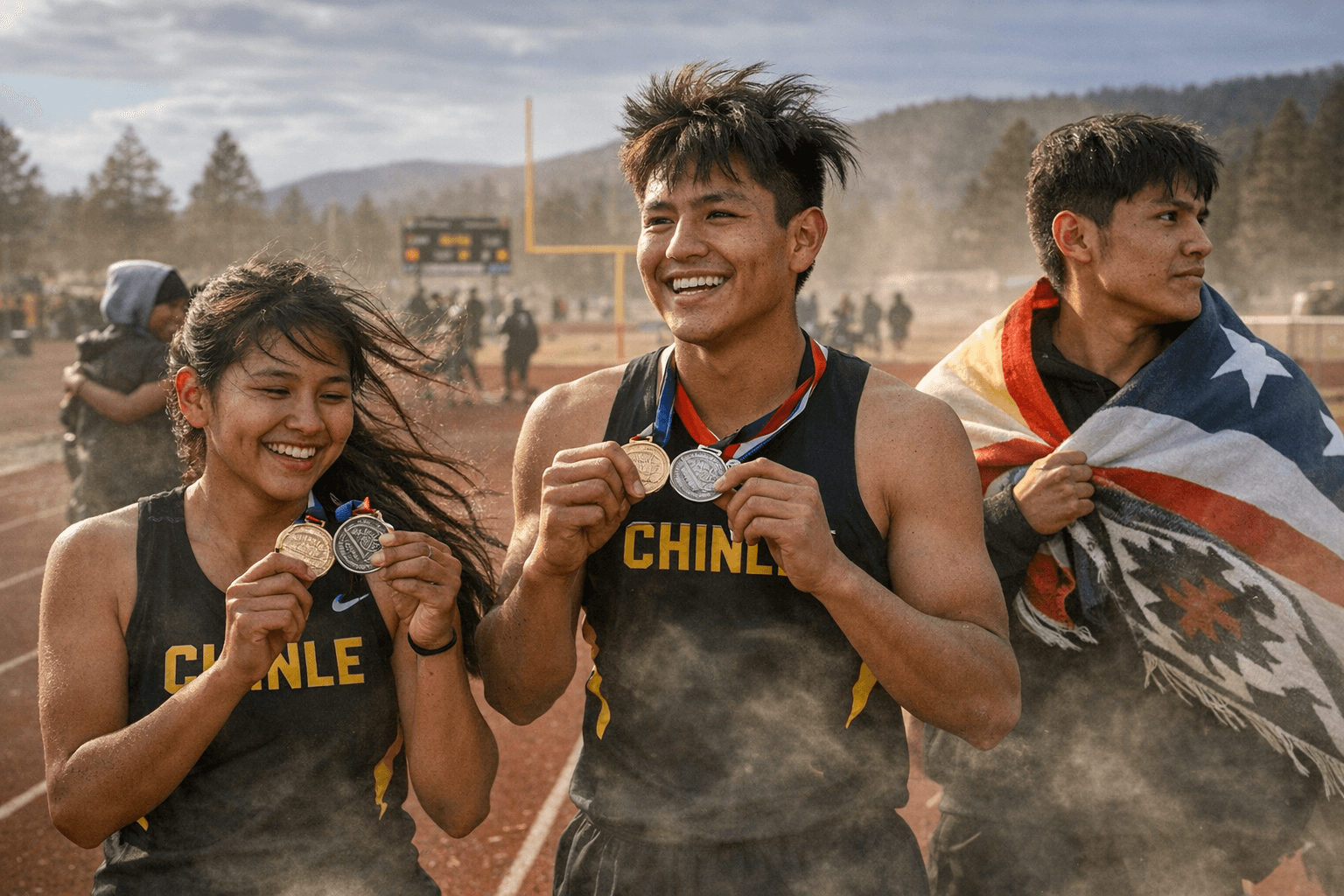 Chinle Track Team Earns Multiple Medals at Windy Blue Ridge Invitational
