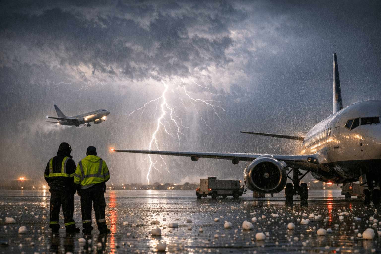 Severe Frisco Storm With Hail, Lightning Diverts Plane Near Collin County Airports