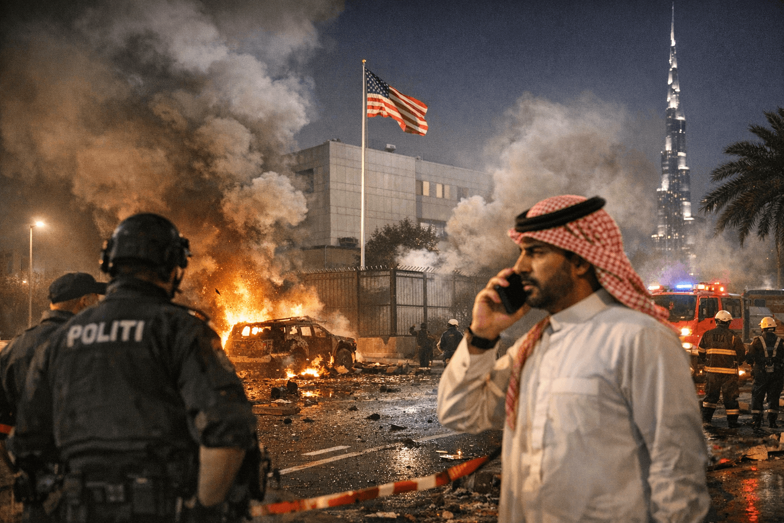 Explosions near U.S. embassies in Oslo, Riyadh and Dubai leave no injuries