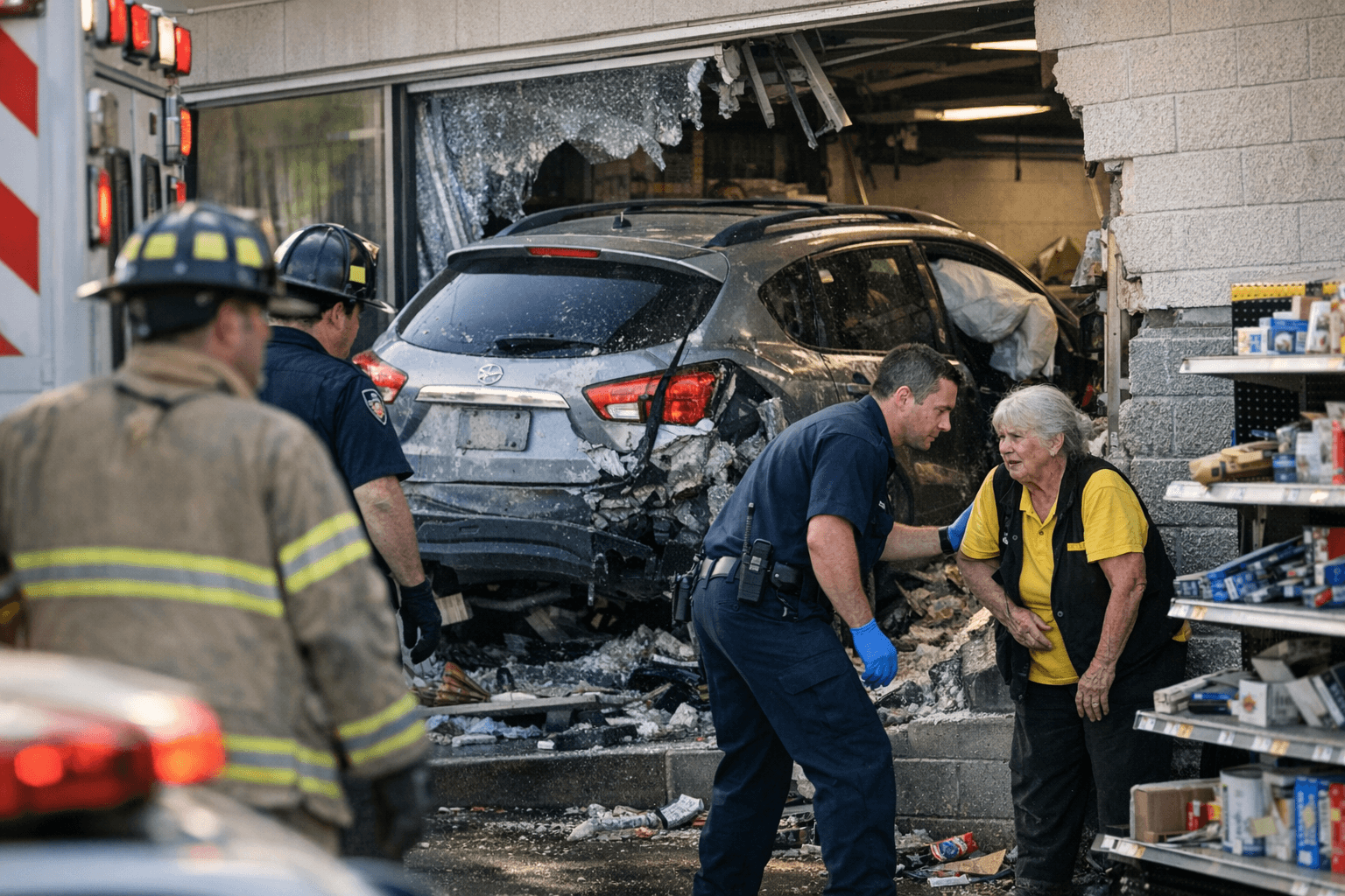 Vehicle Strikes Blacksburg Dollar General on March 4, Emergency Crews Respond