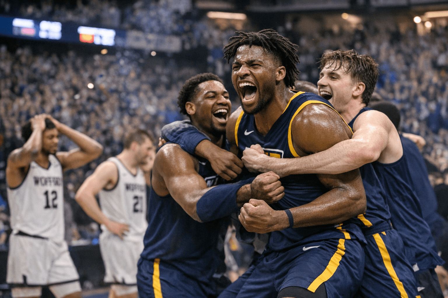 No. 7 UNC Greensboro Upsets No. 2 Wofford 75-72 in Asheville