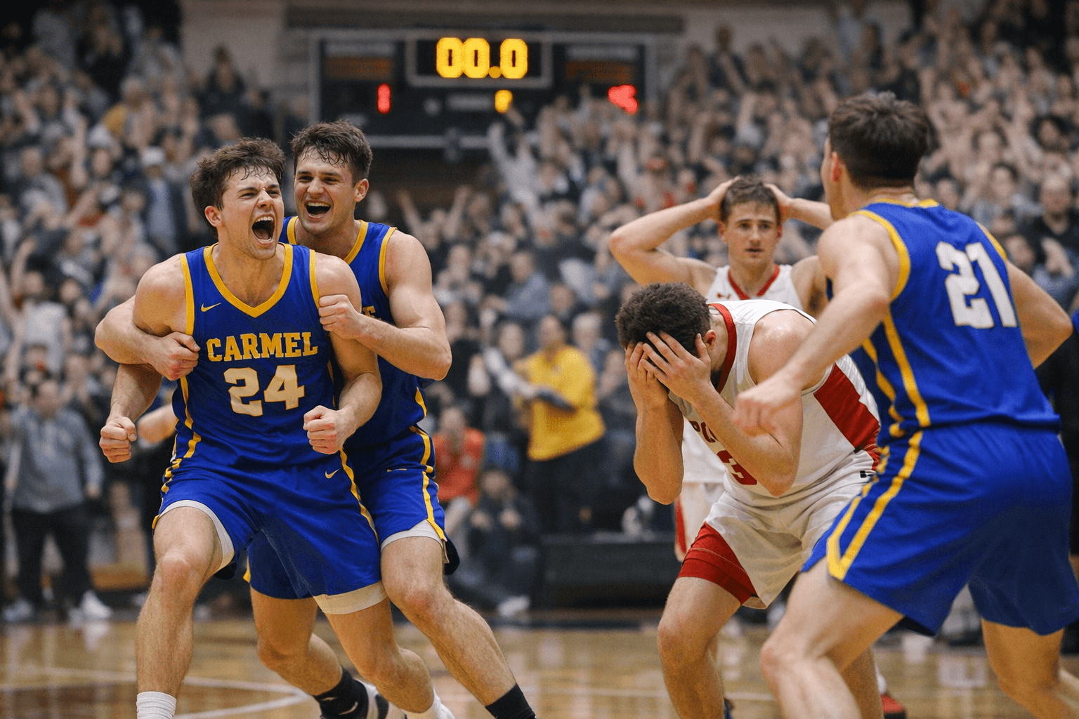 Carmel Ends No. 1 Fishers' Perfect Season, Wins 50-49 Sectional 8 Title