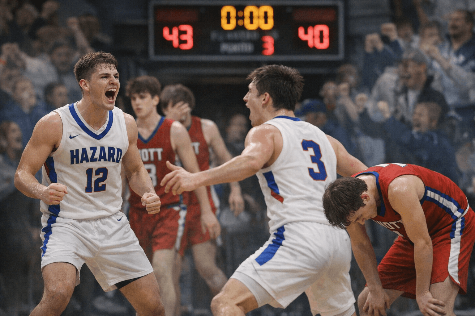 Hazard rallies, holds off Knott County Central 43-40, reaches 14th Region semifinals