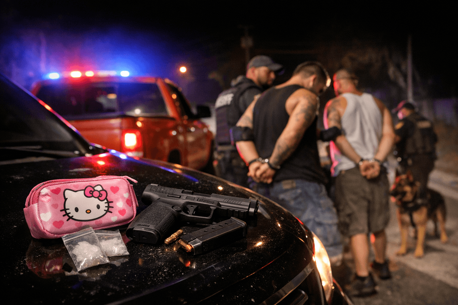 Hernando County Mariner Boulevard traffic stop yields meth, loaded 9mm, two arrests