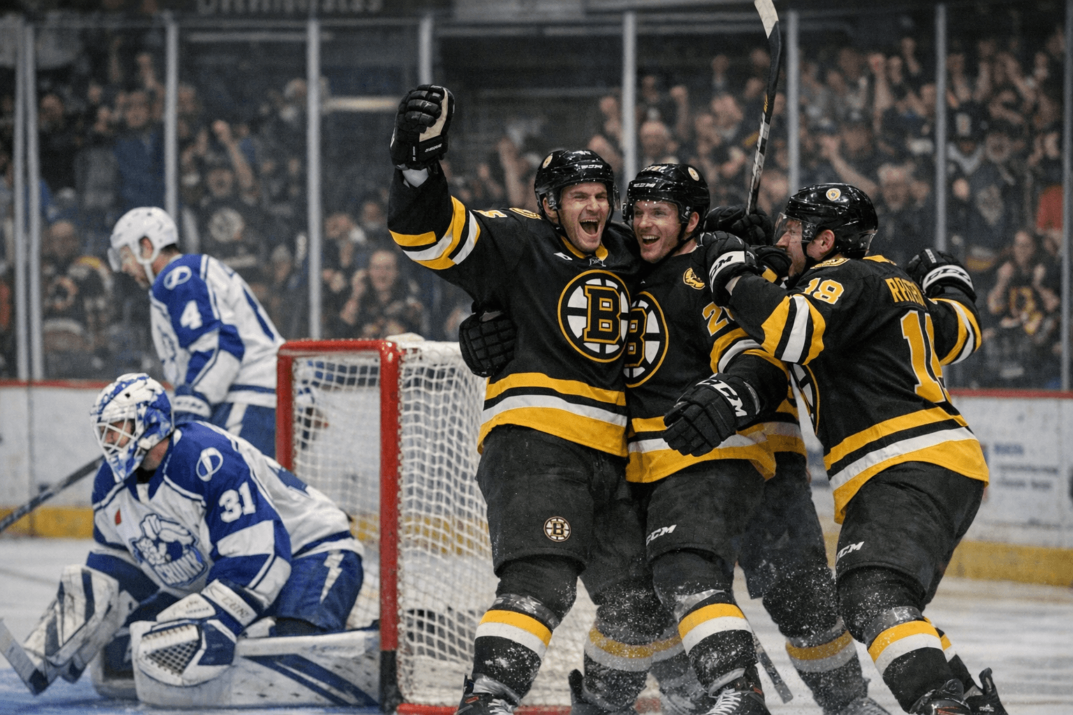 Providence Bruins set AHL record with 10-goal period, beat Syracuse 14-2