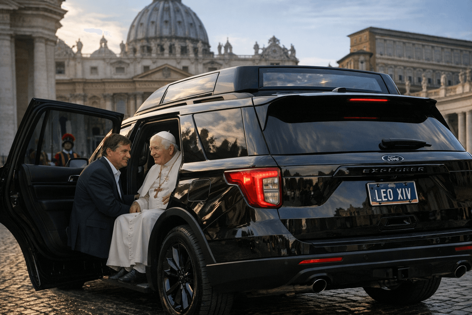 Ford Builds Custom Explorer SUV for Pope Leo XIV With Special Touches