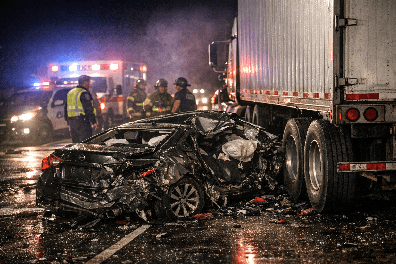 Two Killed After Car Hits Tractor-Trailer on Route 301 in Brandywine