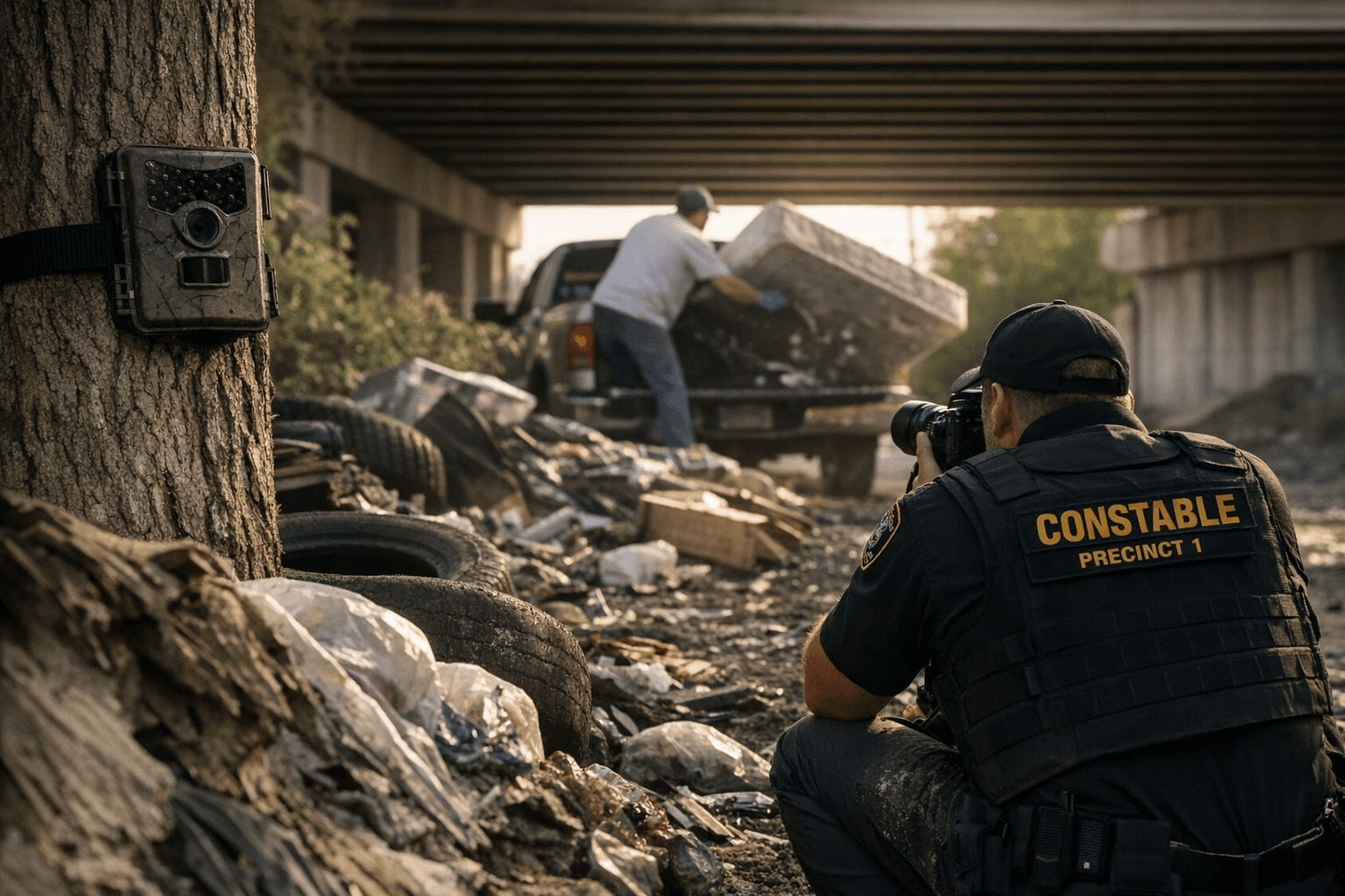 Harris County Constable Deploys 150 Hidden Cameras to Combat Illegal Dumping