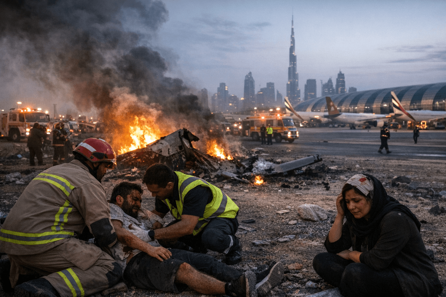 Drones Fall Near Dubai Airport, Injuring Four as Gulf Crisis Escalates