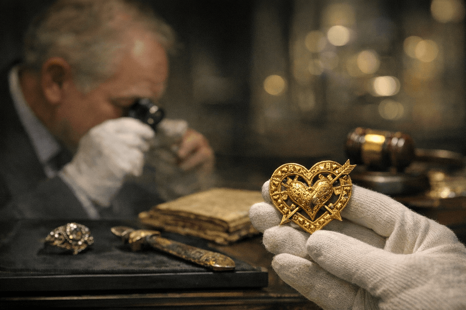 Medieval Gold Love Brooch Heads Five Auction Lots Worth Watching