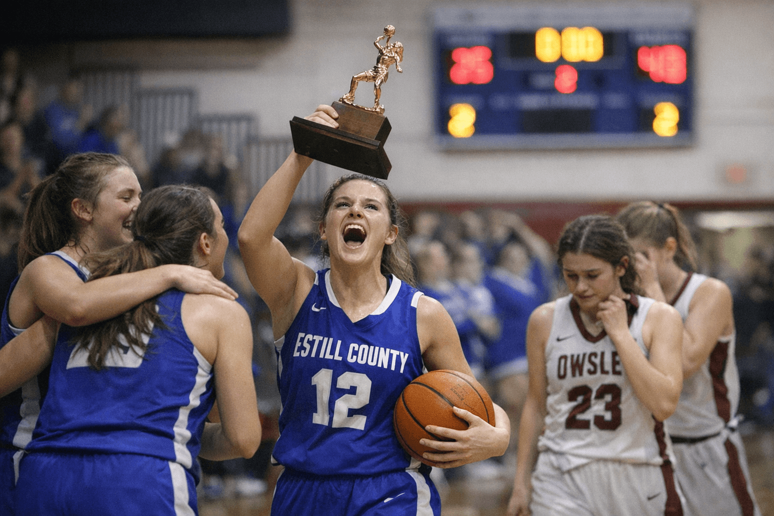 Estill County Defeats Lady Owls 49-36 in 56th District Championship