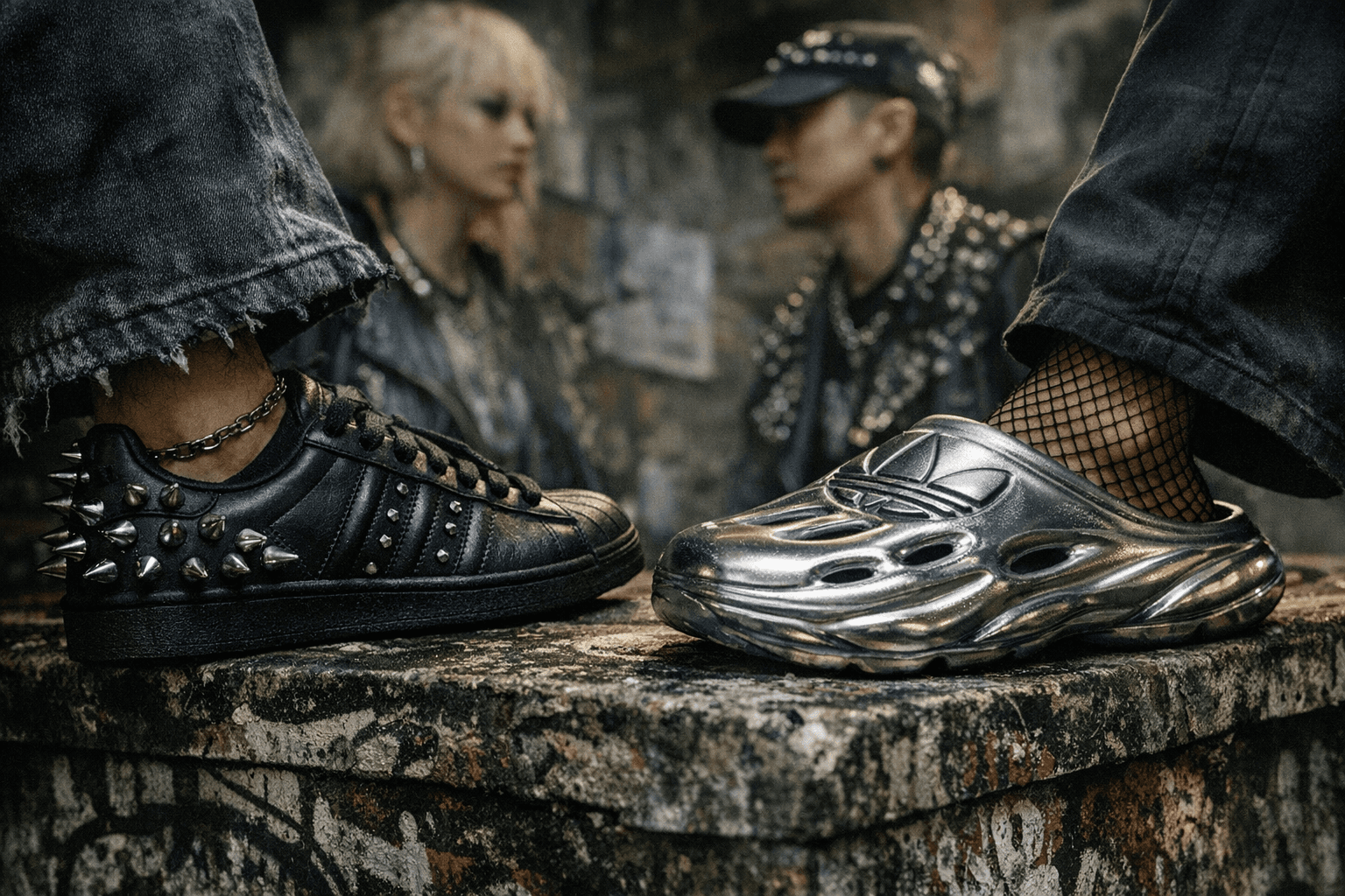 Thug Club and adidas Drop Punk-Inspired Slides, Superstars, and Megaride This Spring