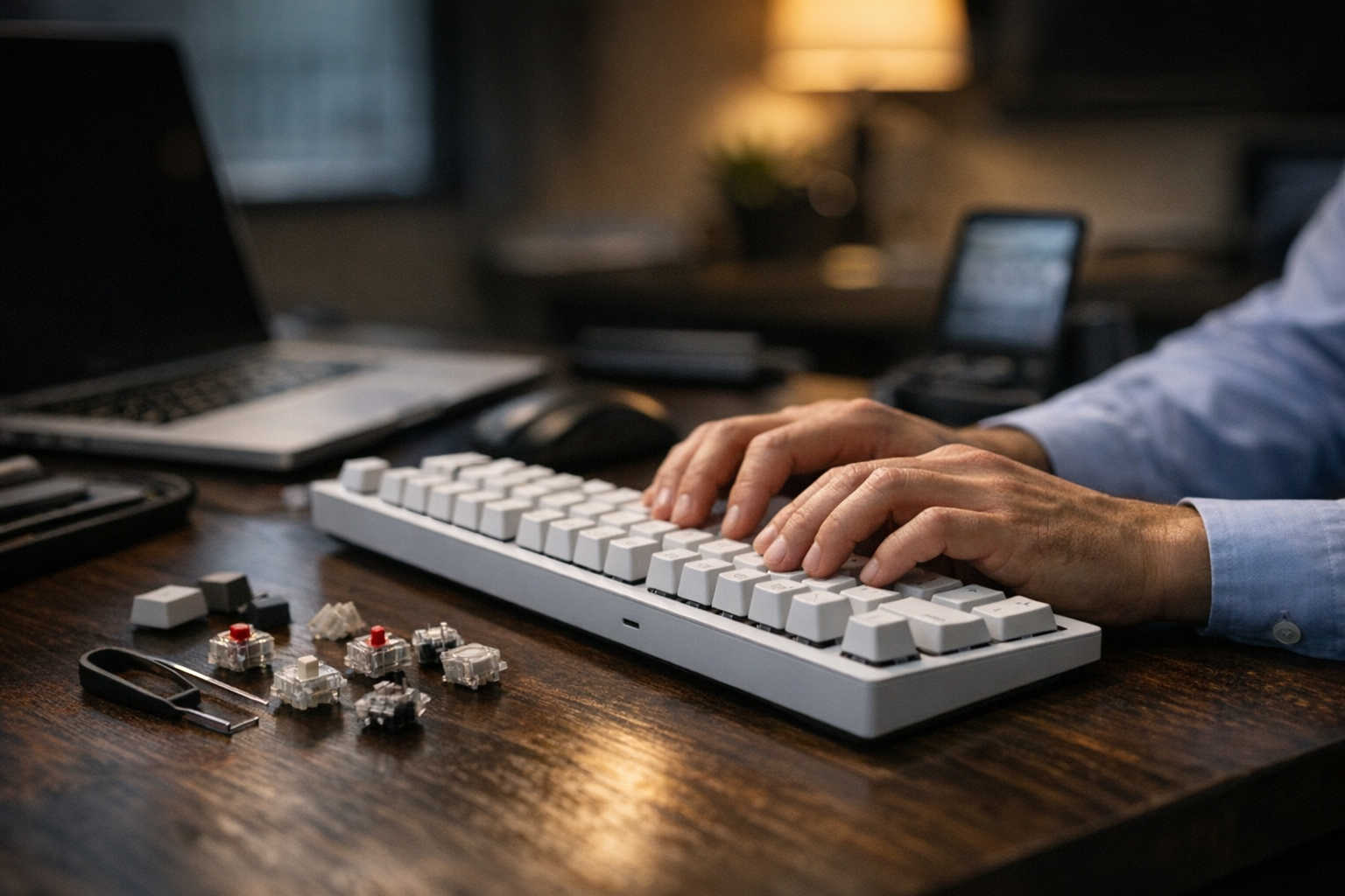 Sharkoon OfficePal KB70W Brings Gasket Mount, Wireless, Hot-Swap to Office Typists