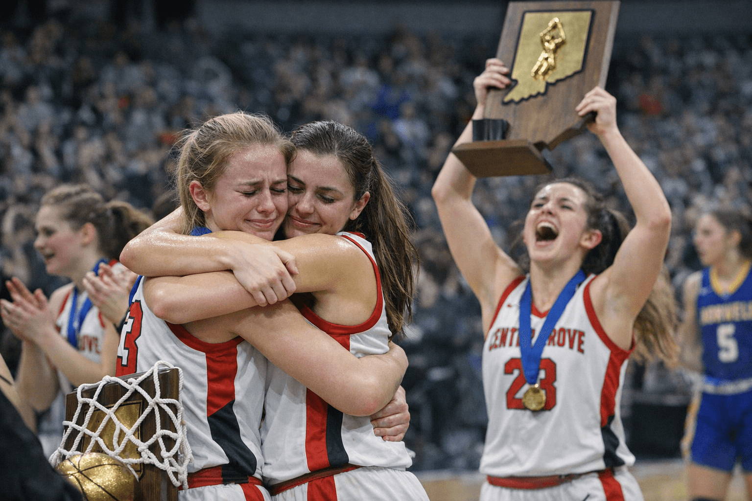 Center Grove Girls Finish Perfect 29-0 Season with 56-53 Title Win