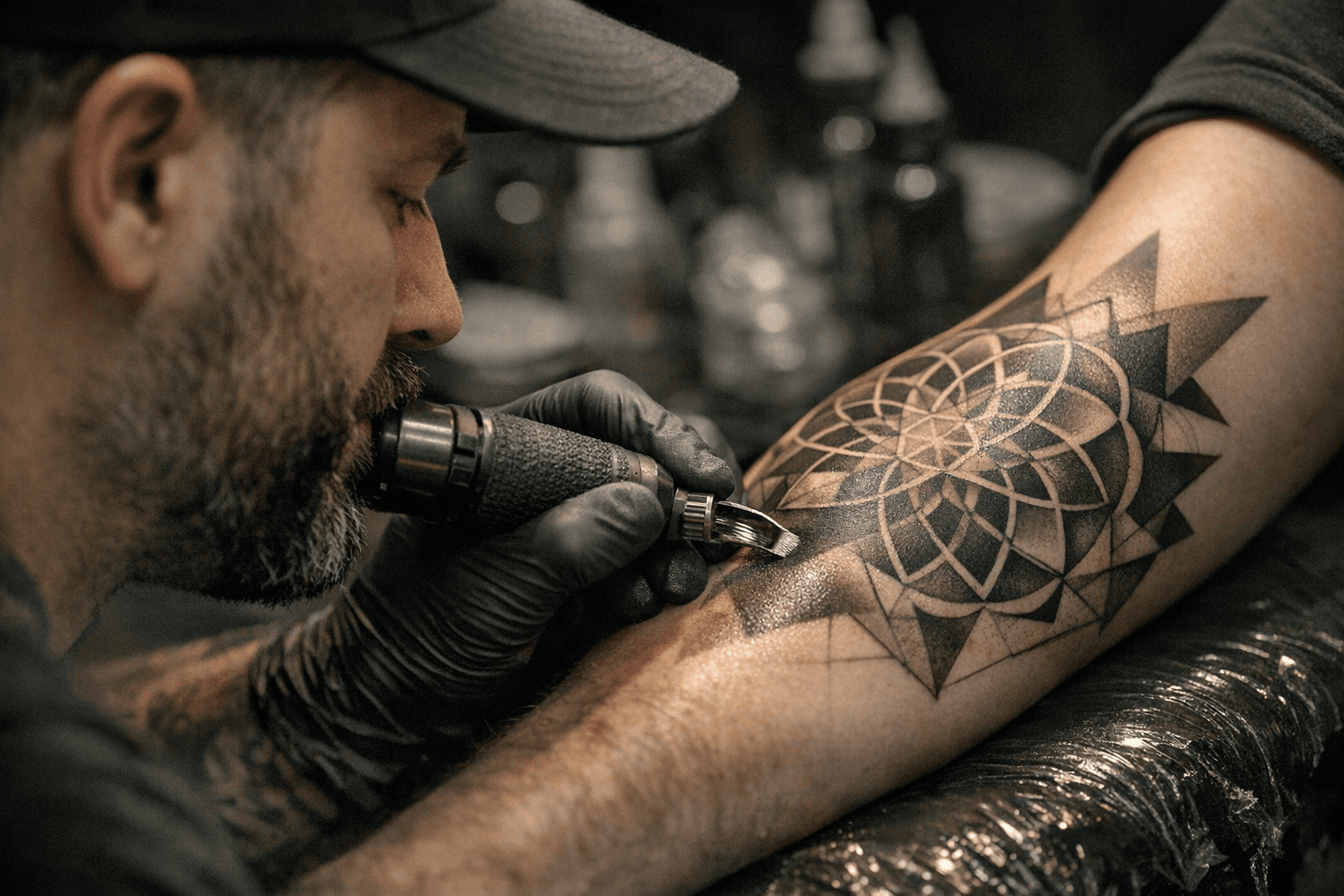 Curved Open Magnum Cartridges Reshape How Artists Approach Geometric Tattoos