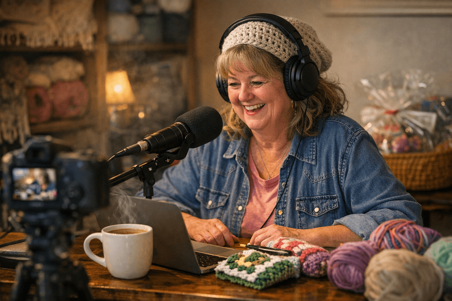 Sara Sach Hosts Coffee and Crochet Podcast With March Giveaway and Projects