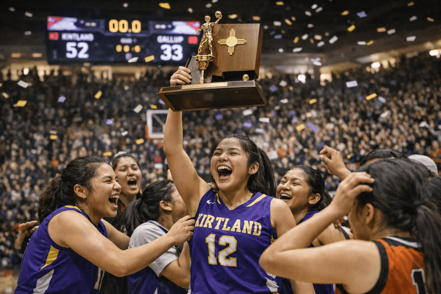 Kirtland Central Claims 22nd State Title, Defeats Gallup 52-33